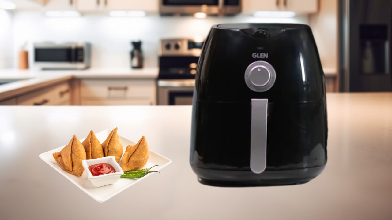 Air Frying the Samosas