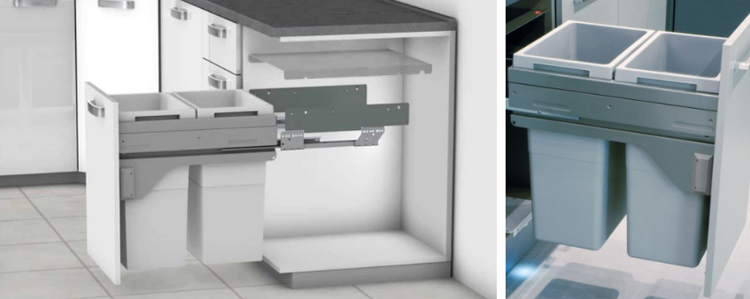 Intergrated kitchen waste bin