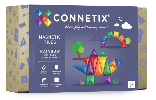 Connetix Rainbow Mini Pack – 24 Piece Set