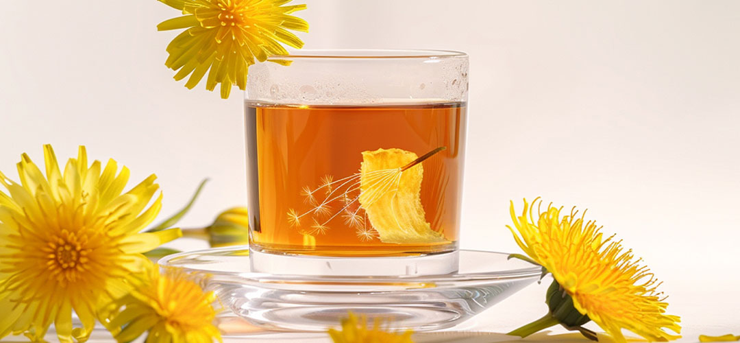 a-glass-of-tea-with-yellow-flowers