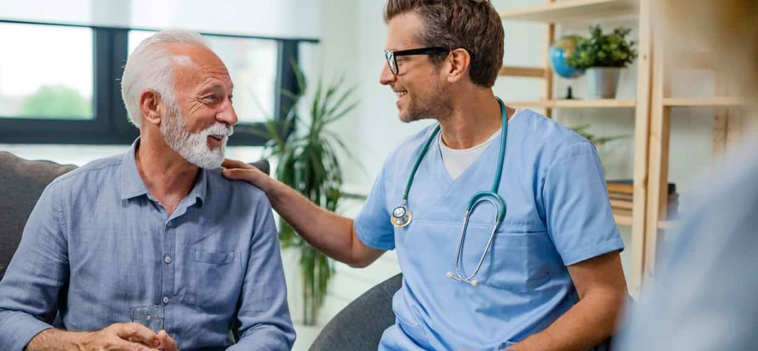 male visiting doctor