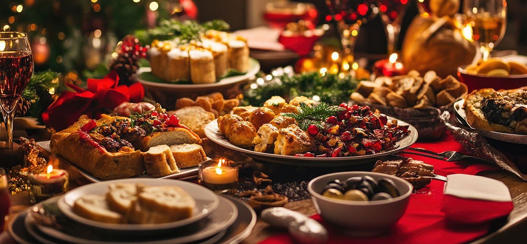 festive-holiday-meal-displayed-on-a-dining-table