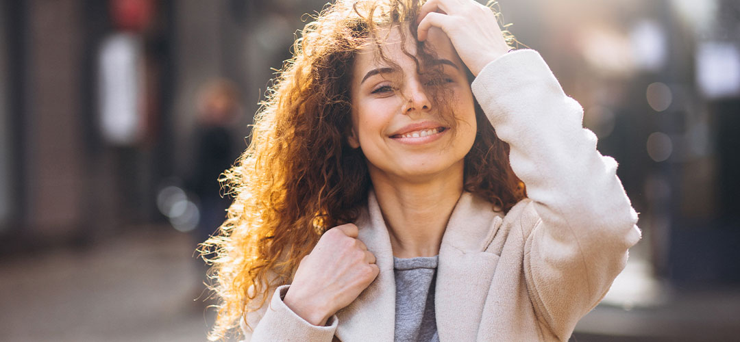 lady feeling energised after cold shower
