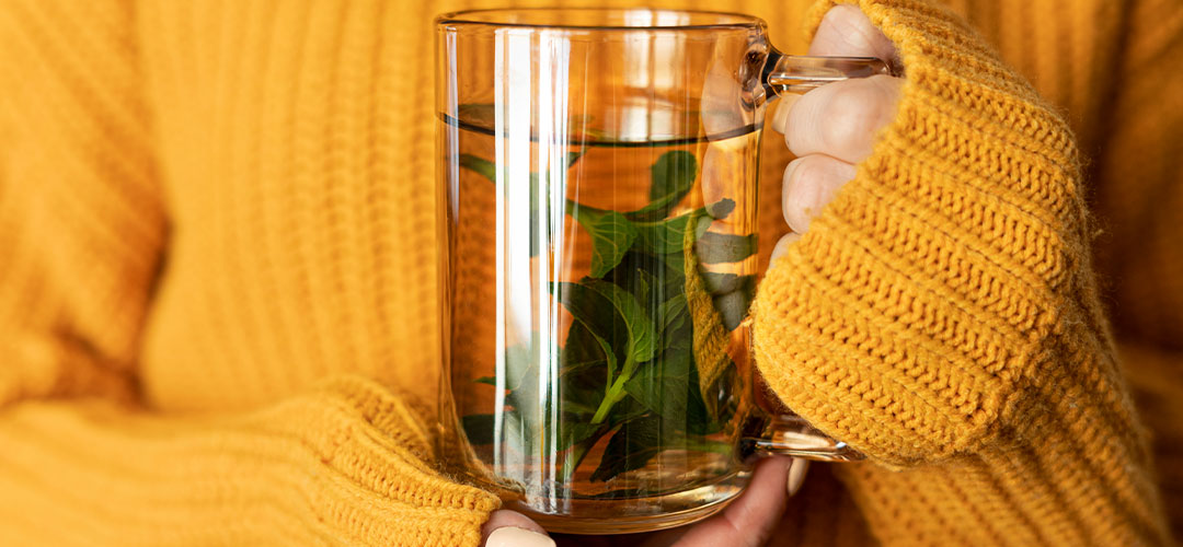 A warm&nbsp;herbal tea