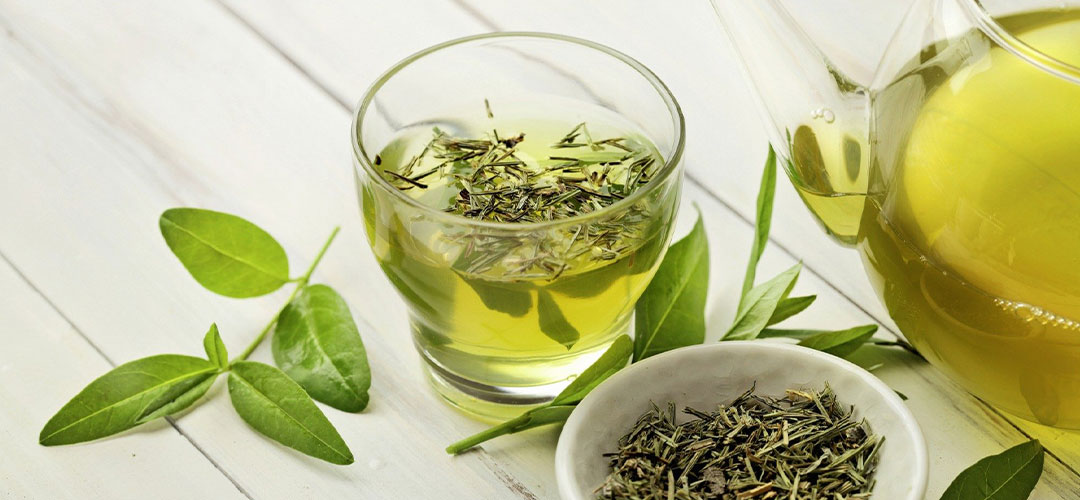 fresh brewed green tea