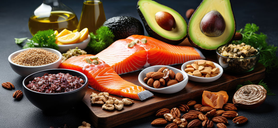 healthy-food-clean-eating-selection-salmon-avocado-nuts