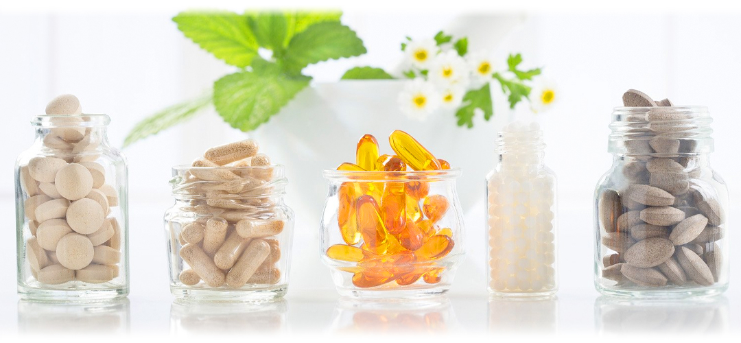 jars of supplements clinically clean showing quality