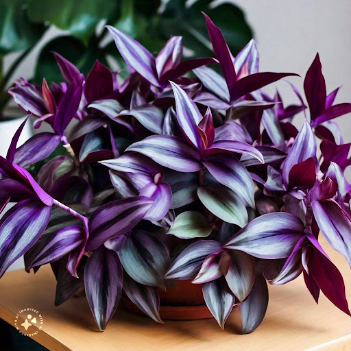 Vibrant hue of Tradescantia Nanouk leaves