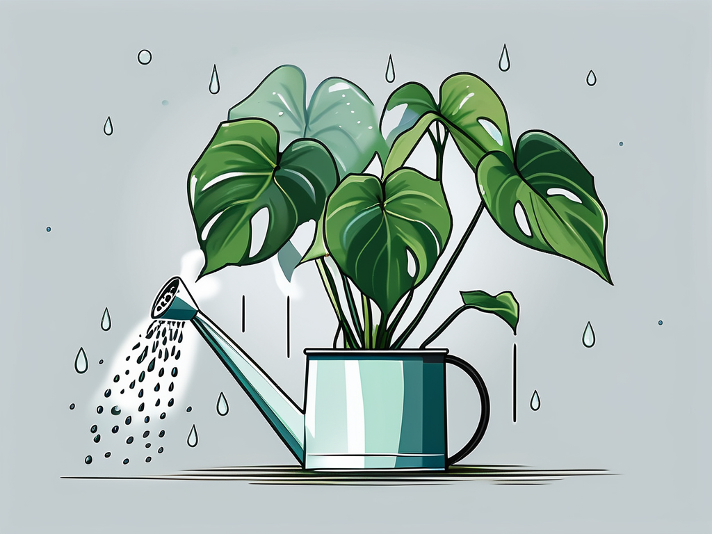 Watering Philodendron