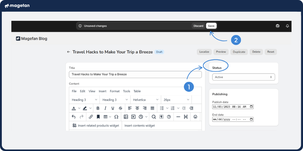 save blog posts shopify