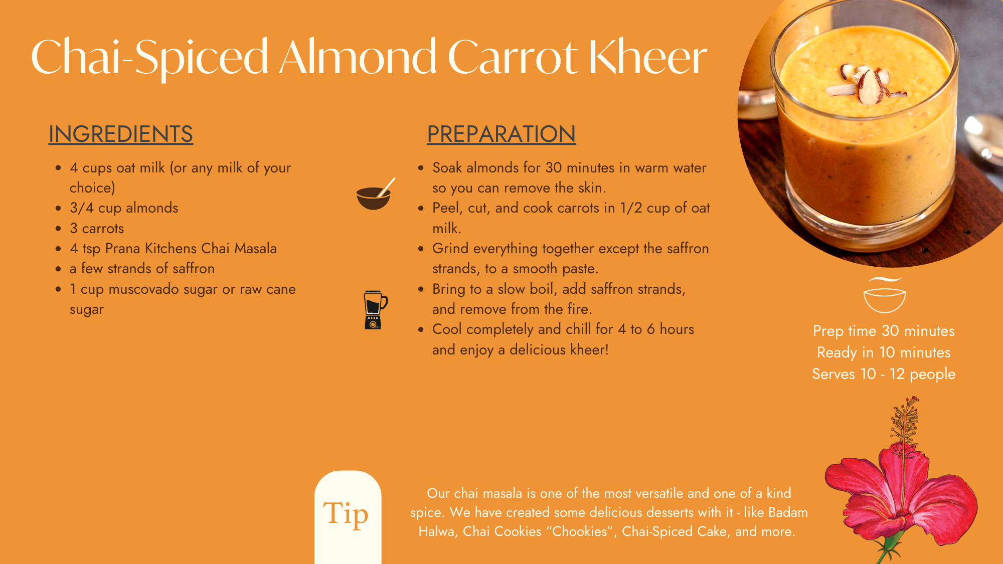 Chai-Spiced Almond Carrot Kheer