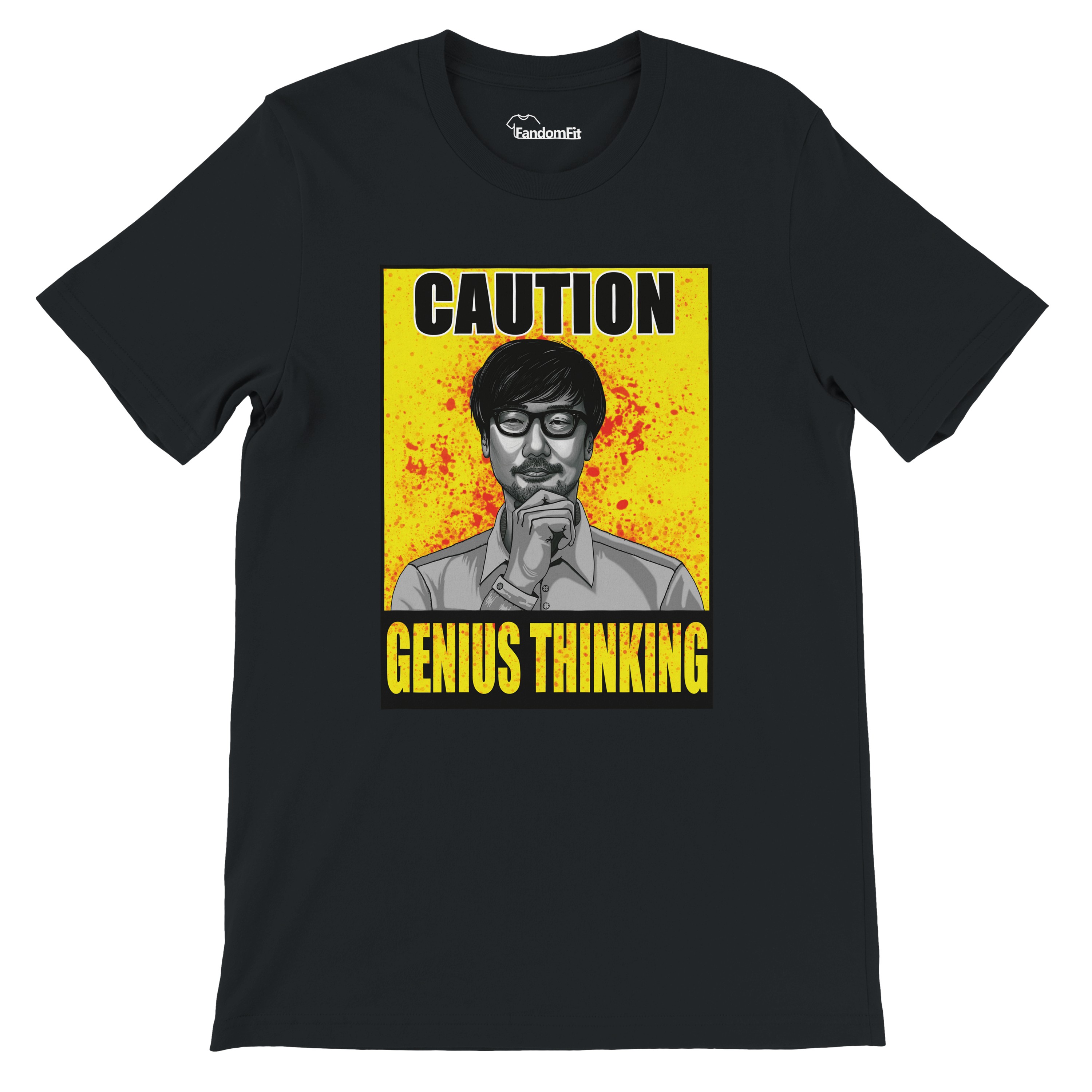 Camiseta Caution: Genius Thinking – inspiración era Konami