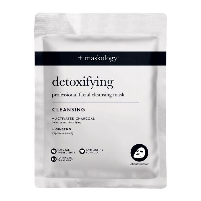 silver packaging of the maskology detoxifying cleanser