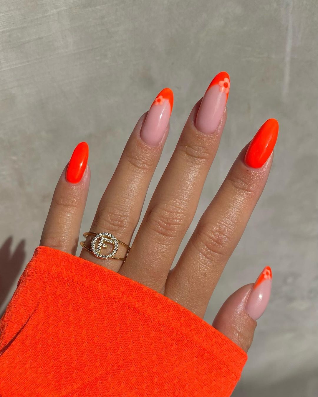 burnt orange manicure