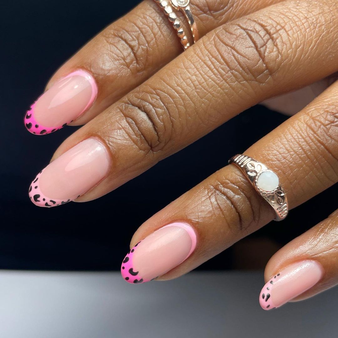 leopard print festival nail ideas