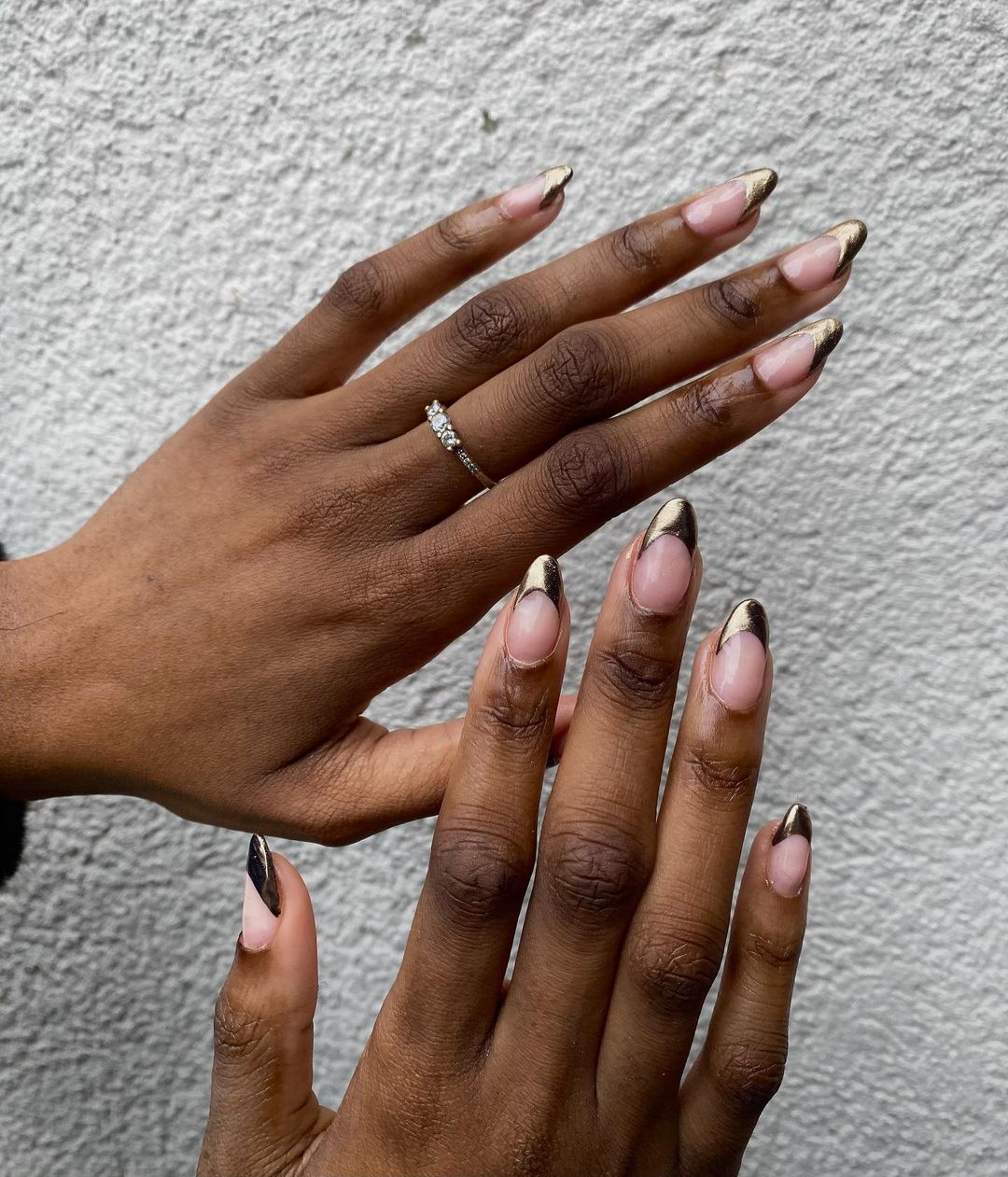 gold tip nail ideas