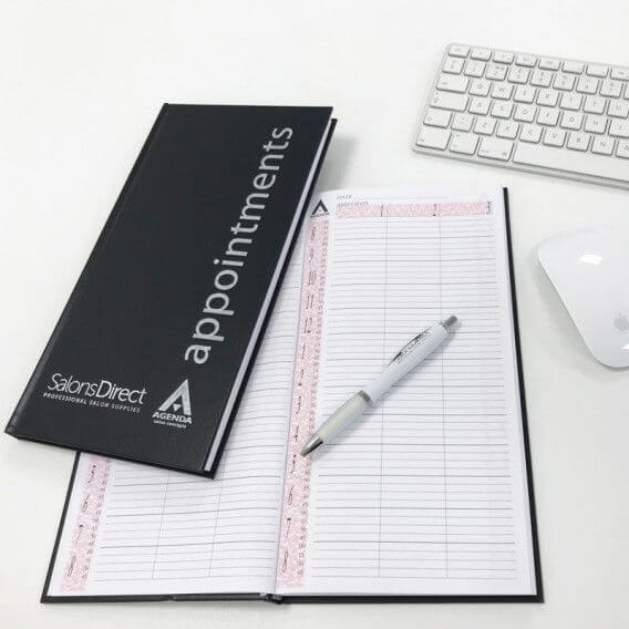 Salons Direct Appointment Book 6 Column Black