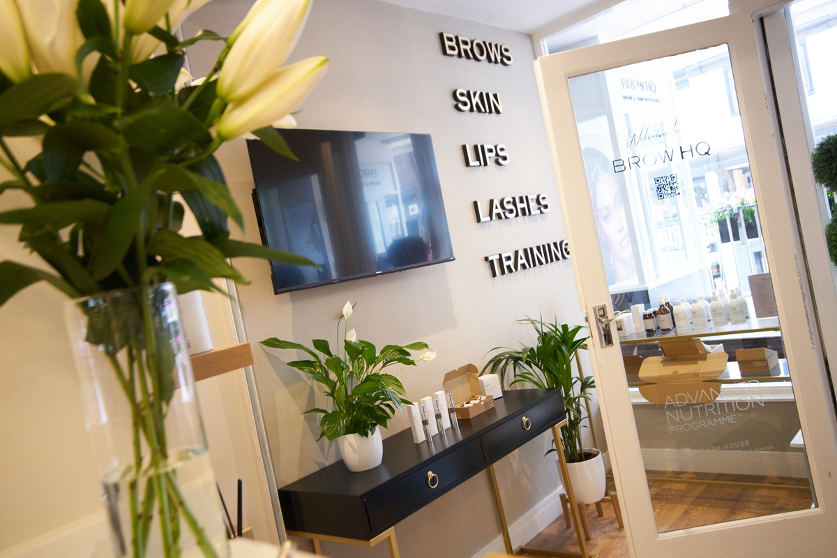 Salon interior shot of Brow HQ