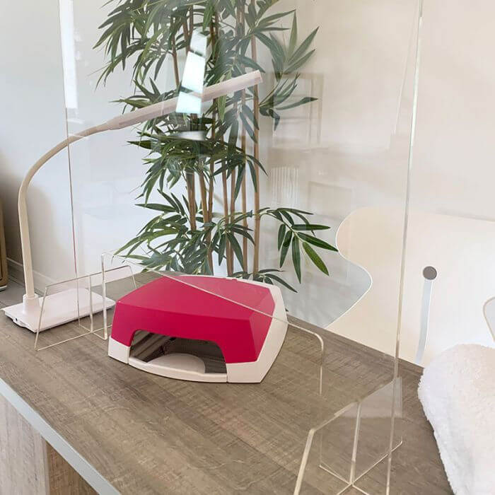 Clear Perspex Hygiene Screen Nail Salon