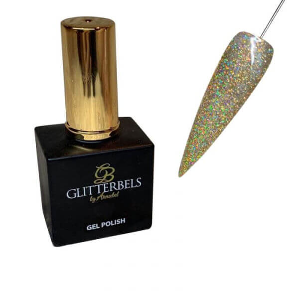 Glitterbels Gel Polish Gold Holo Sparkle 17ml