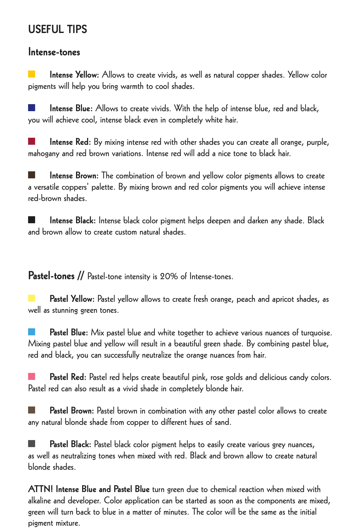 Trillion Tones Colour Chart