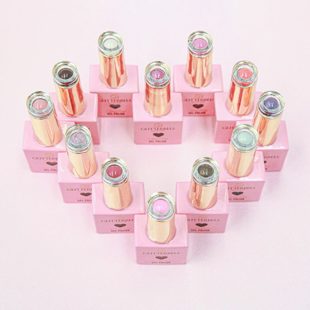 Image showing tops of Glitterbels polishes