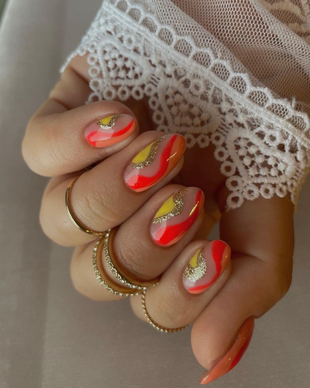 glitter nails