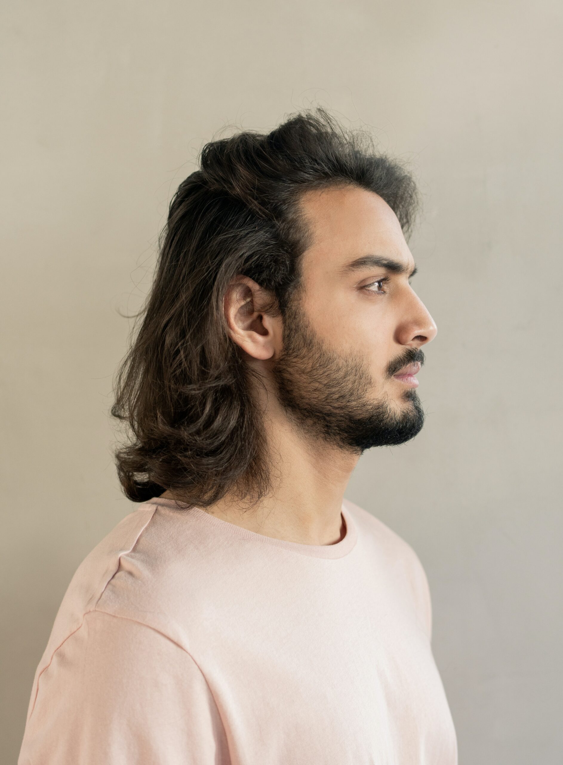 man with long hair