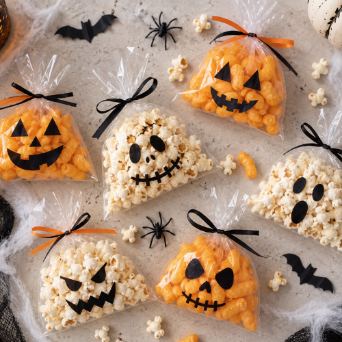 halloween traktatie, monster zakjes