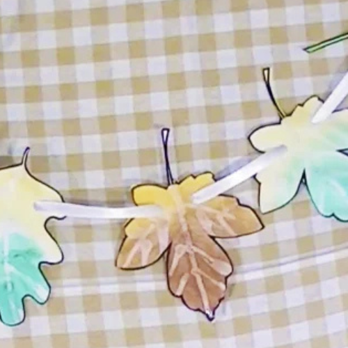 herfst knutselen, herfst slinger maken