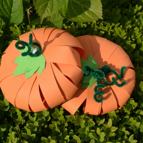 herfst knutselen pompoen van papier