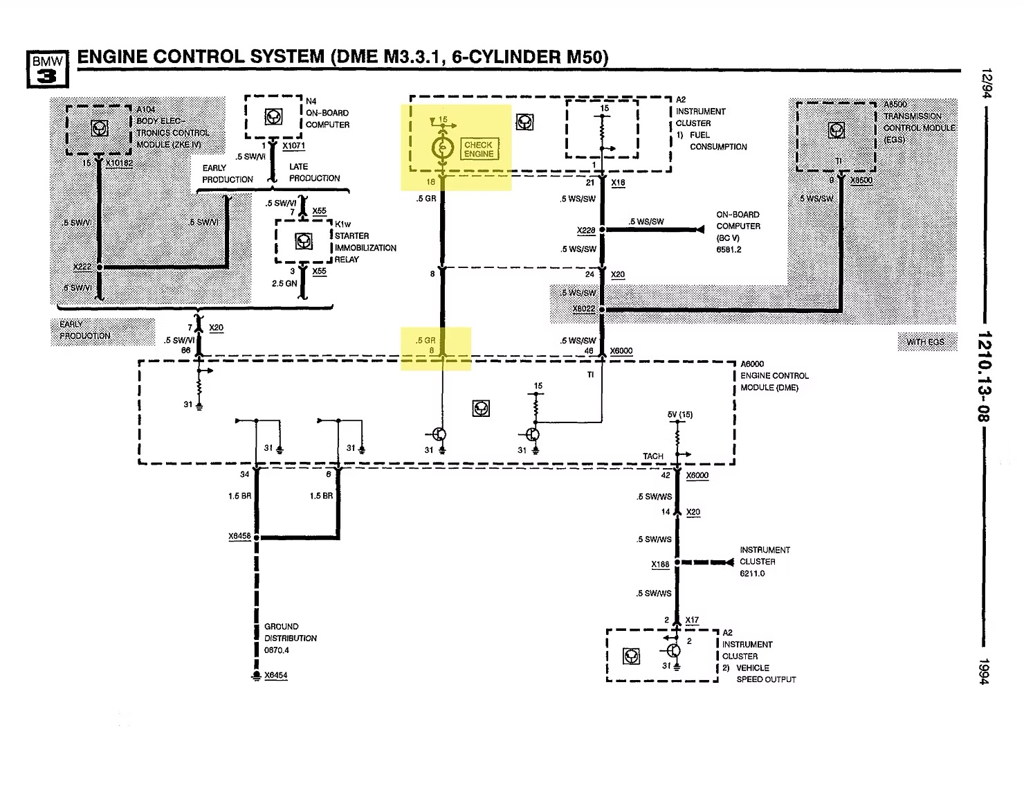 Wiring CEL on E30 Swap