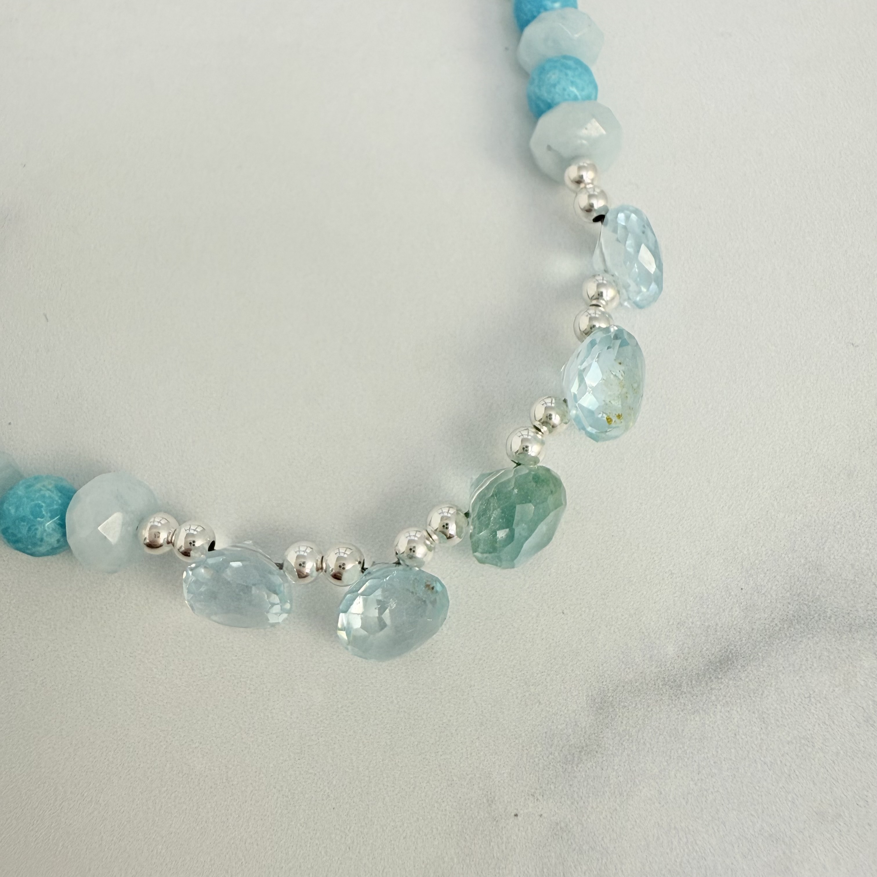 Blue topaz necklace