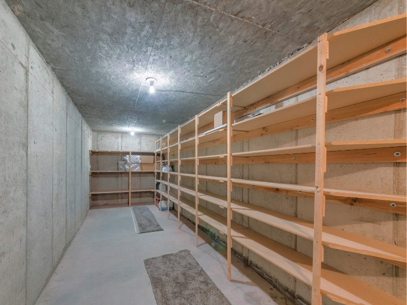 Organized Food Storage Shelves