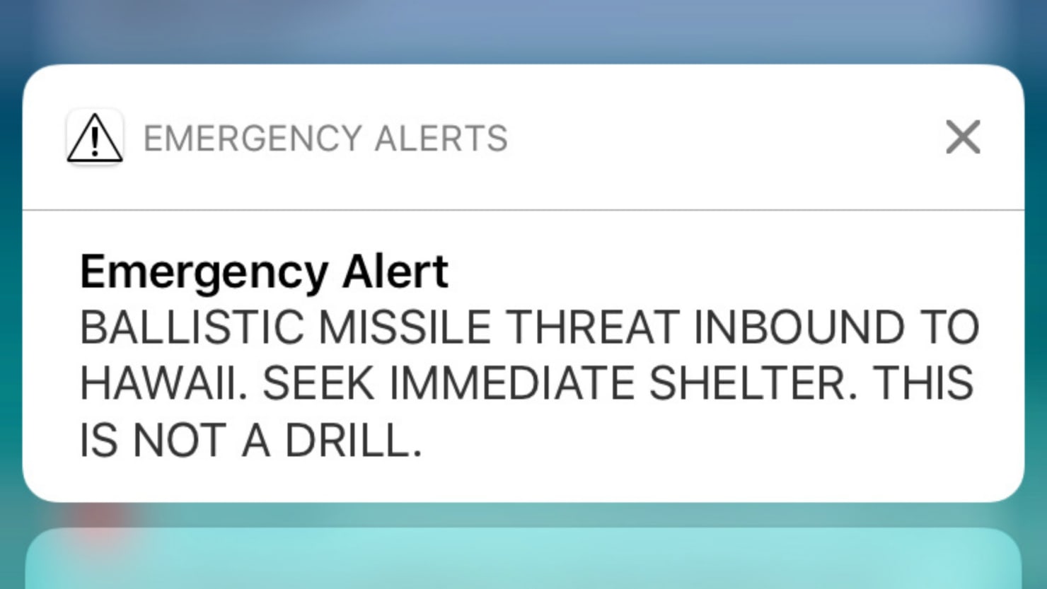 Hawaii Missile Alert