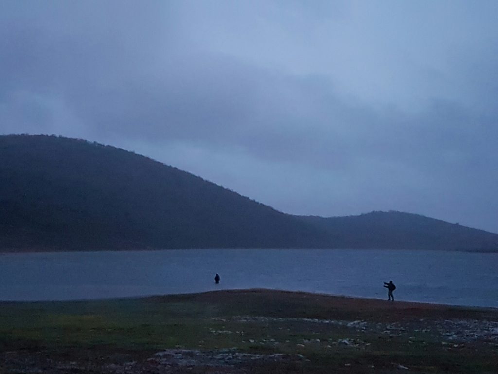 An evening fish at Providence - in the sleet at 2 degrees C