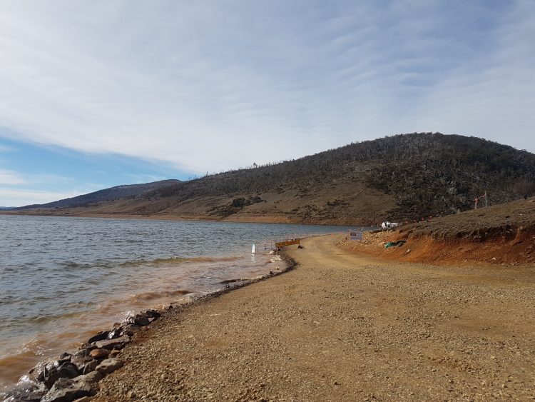The revamped Tantangara boat ramp at 34%