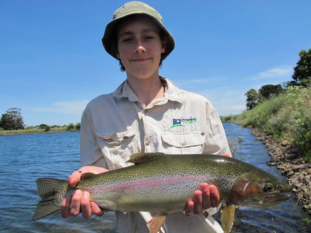 15 y/o Dom with one of 3 beauties he landed on his first day with the fly. Keen teenagers are fast learners.