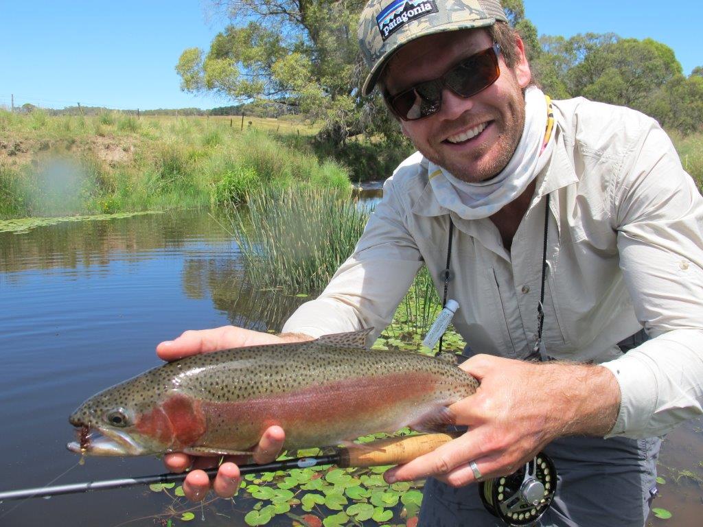 Rainbows and browns this size were typical of those we encountered - good fish anywhere!