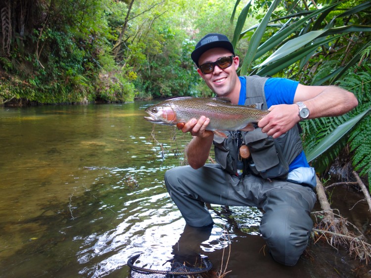 Afternoon rainbow on the Ngongotaha Stream.