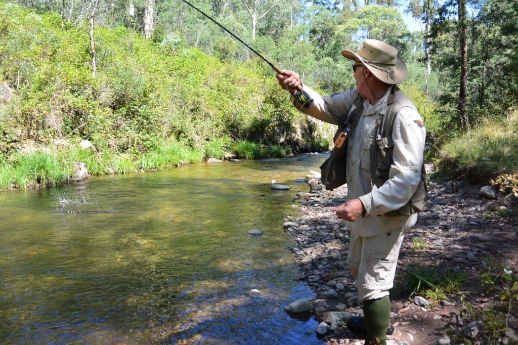We punctuated the cod fishing with some terrific trout fishing - Peter strikes into a good rainbow on the upper Buckland.