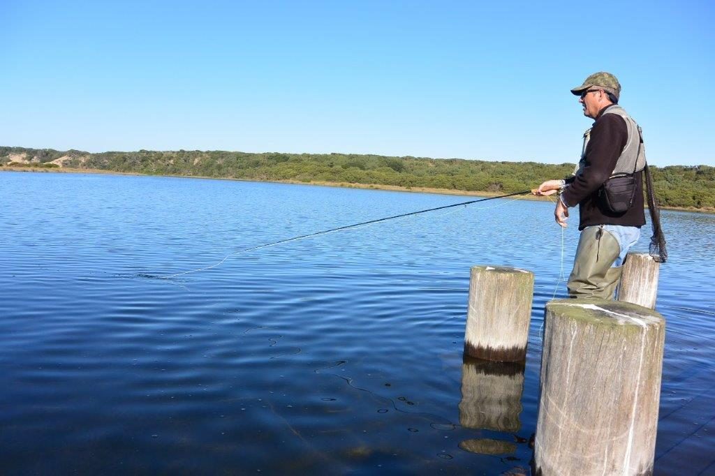 Even under a bright sun, most Painka;lac Creek bream come by feel, not sight.