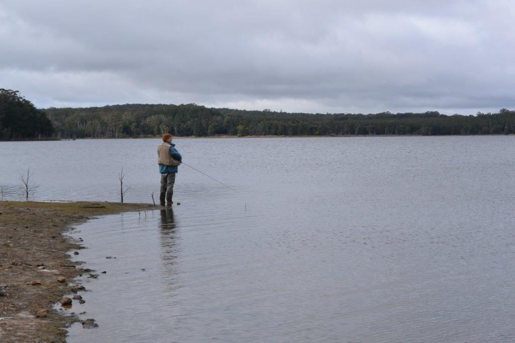 I prefer calm water, but a light ripple is okay and occsaionally, even rough water can produce.