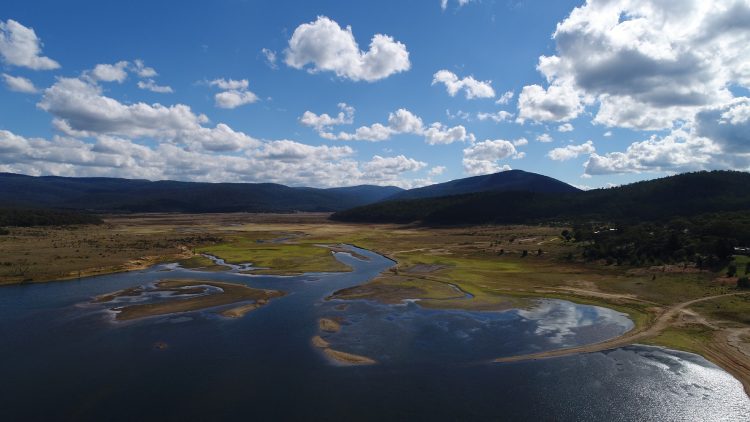 When Eucumbene is falling, take advantage of the chance to note he many features and lake contours which may be submerged again next time you visit.
