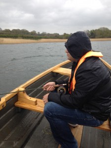 Mike enjoying the cold rain