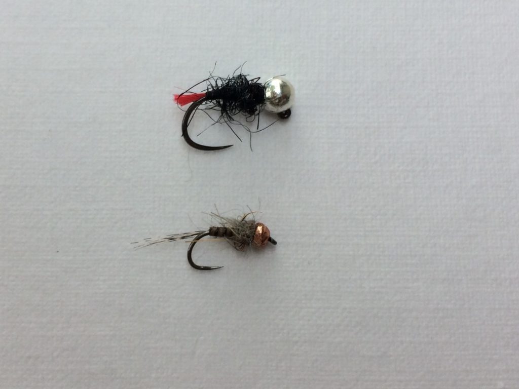 All weekend I used a nymphing setup with two beaded nymphs.