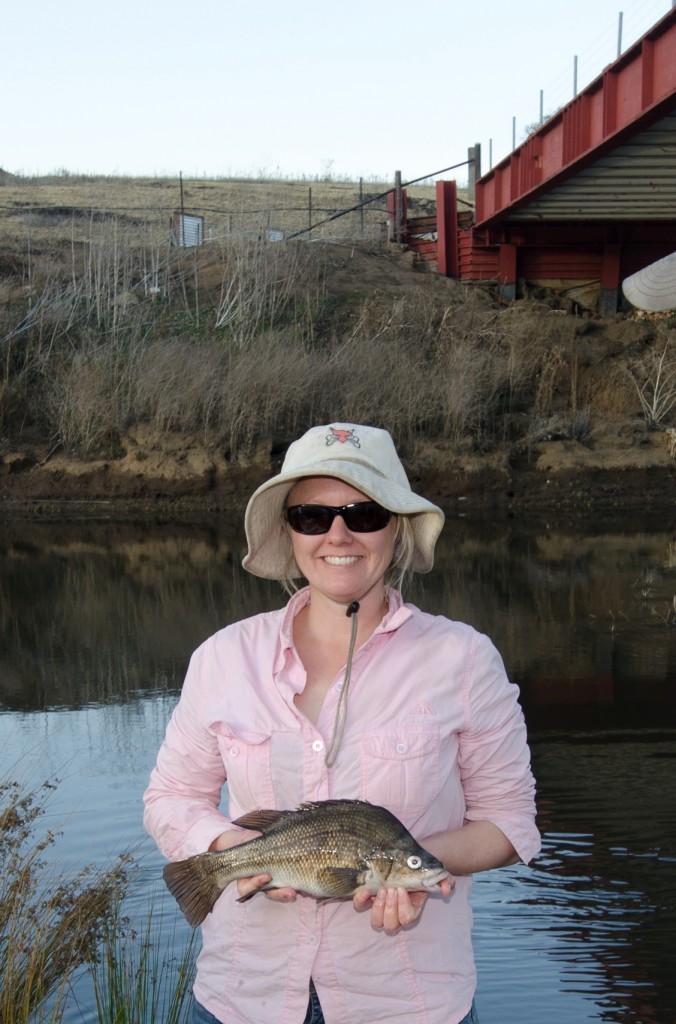 Prue McGuffie with tagged Macca