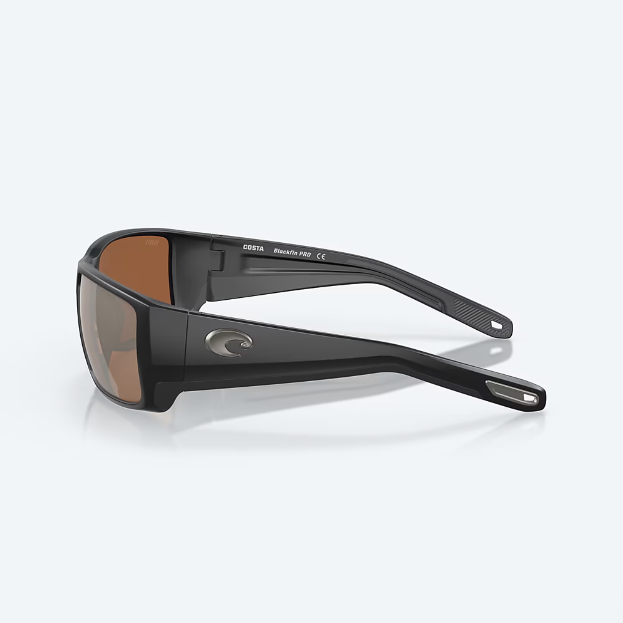 Costa Del Mar Blackfin Pro Matte Black Copper Silver Mirror 580G Sunglasses