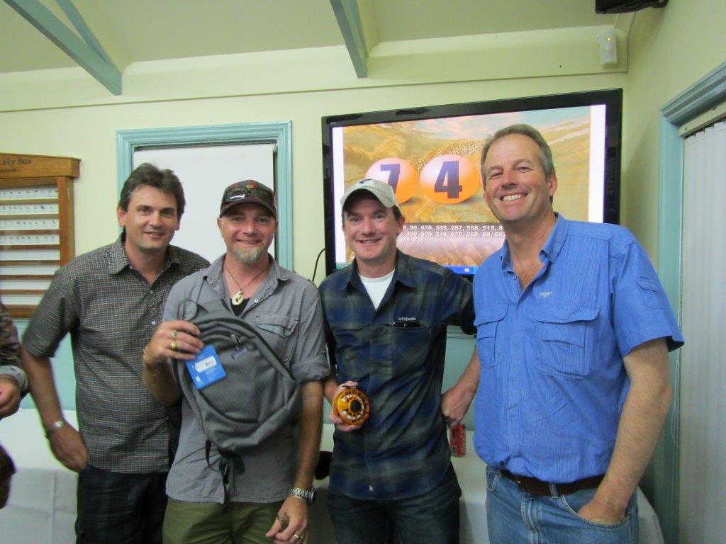John Billing, Ross Virt (Kaos Cod Flies), Ash Dunsmore (Harfin Reels) and FlyStream's Philip Weigall were among the many who enjoyed a great night.