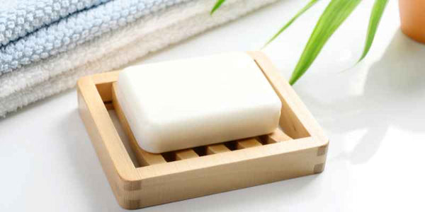 the smelly panda soap company handmade soap sitting on a soap dish to dry